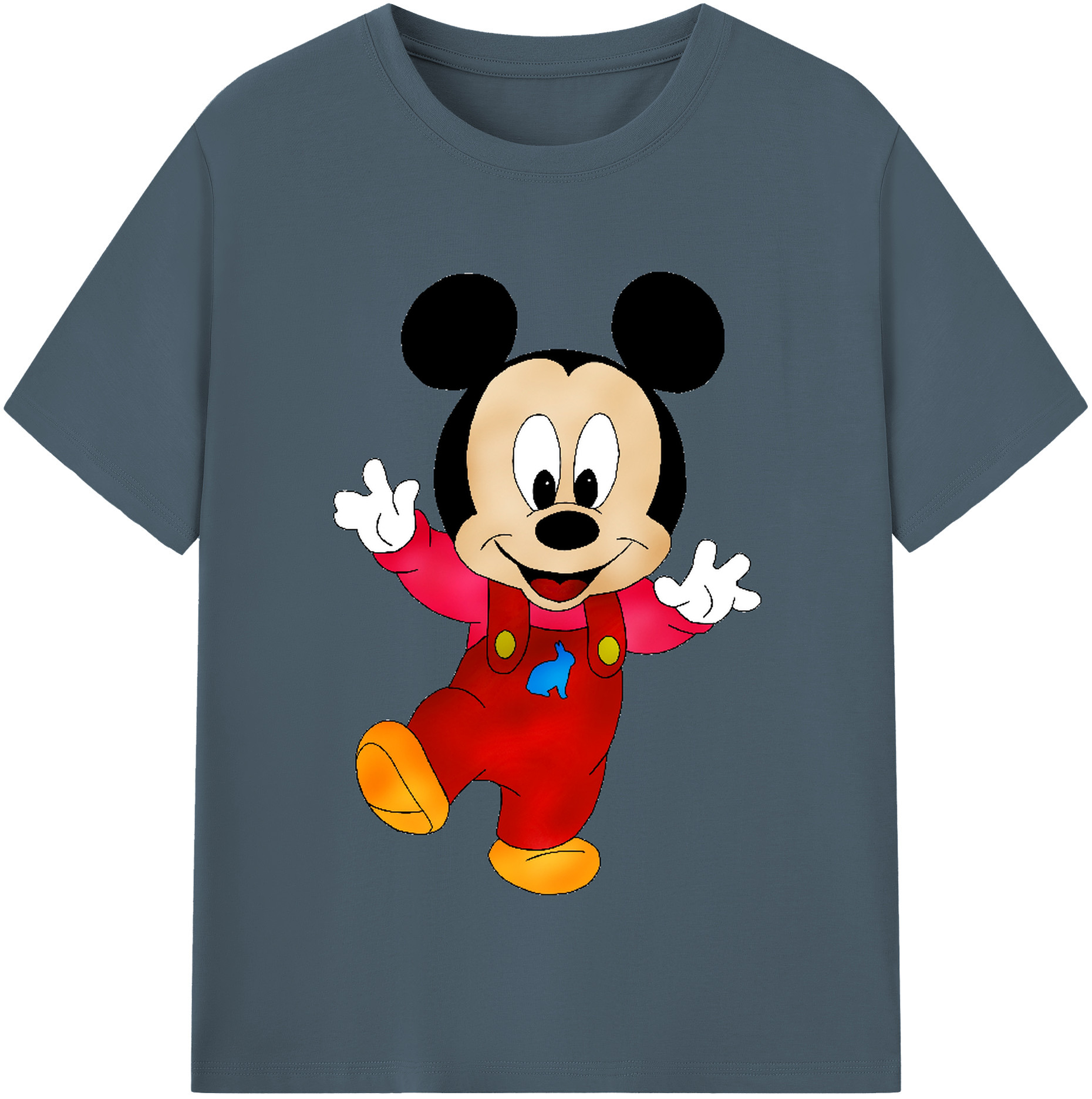 （画像用） ミッキーマウス Mickey Mouse 綿100％半袖Tシャツ（フロントプリント）